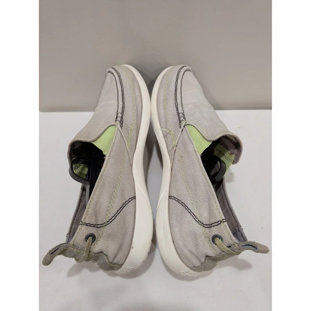 Crocs Walu Mens Light Gray Canvas Slip On Loafer Comfort Casual Shoes 9 11270